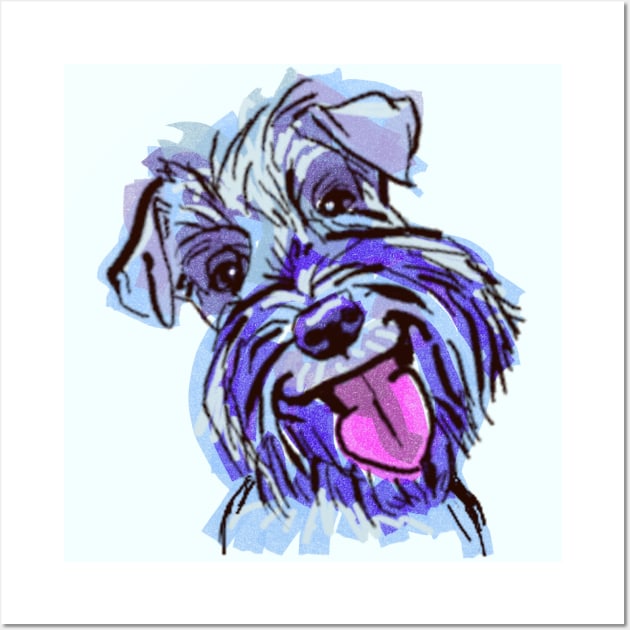 The Schnauzer Love of My Life Wall Art by lalanny